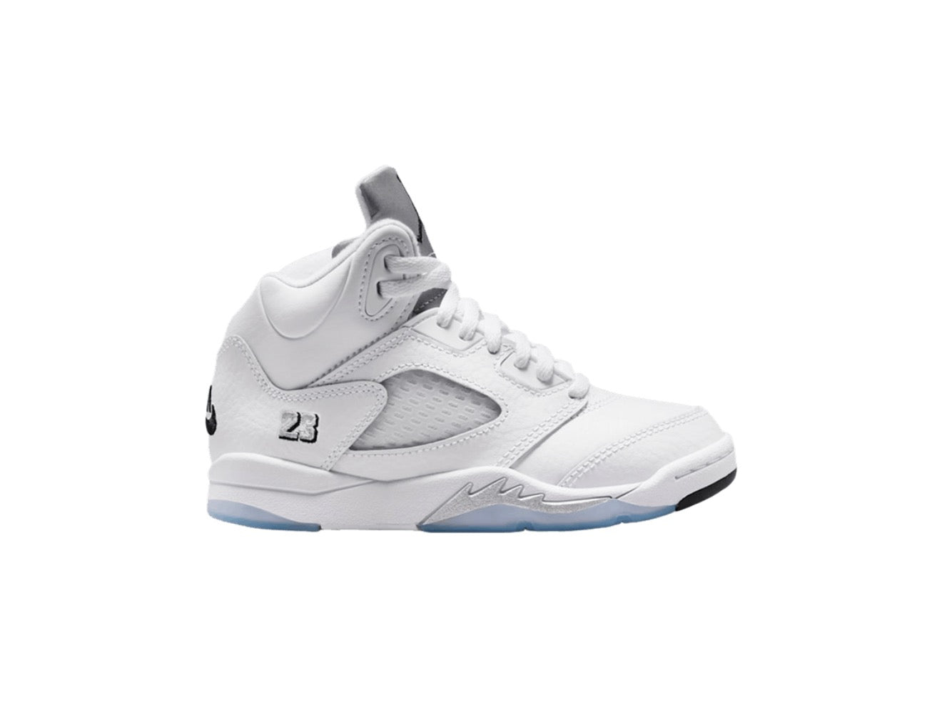 Air Jordan Retro 5 (Preschool)  “White Metallic Silver”