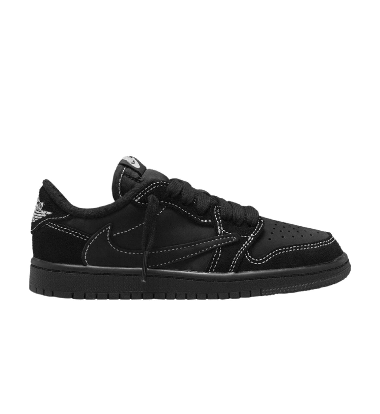 Travis Scott X Air Jordan 1 Low (Preschool) “Black Phantom”